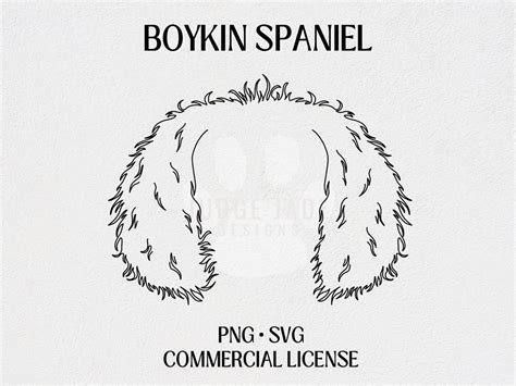 Buy Boykin Spaniel Dog Ear Outline SVG, PNG Digital Download for Cricut ...
