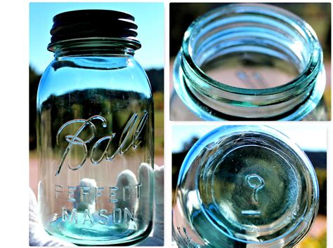 Antique Quart Size Ball Perfect Mason Fruit Jar with Zinc Lid