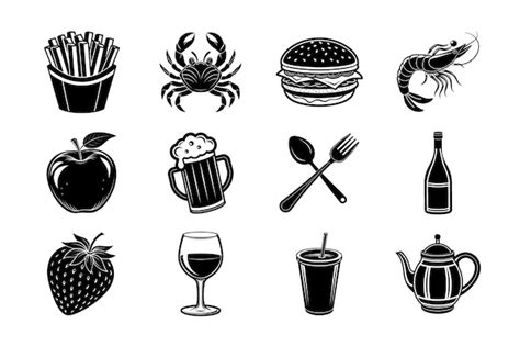 Highquality food and drinks set perfect for restaurant menus cafes and ...