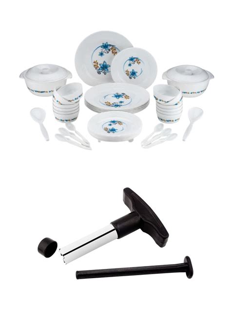 Maharani Dinner set of 36psc exclusive Plastic Printed Round Dinner Set ...