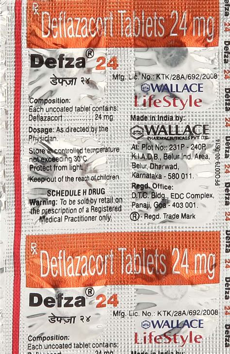 Defza 24 MG Tablet (6): Uses, Side Effects, Price & Dosage | PharmEasy