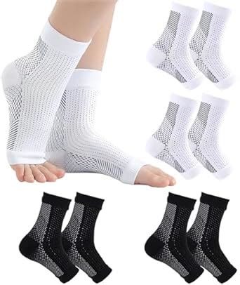 4 Pair Compression Socks for Women, Compression Socks for Men, Open Toe ...
