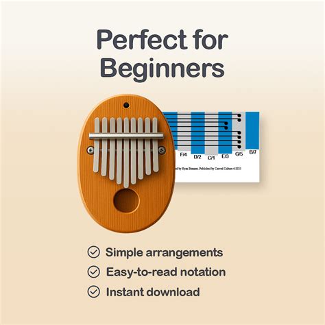 The Four Seasons - 8 Note Pocket Kalimba Tab
