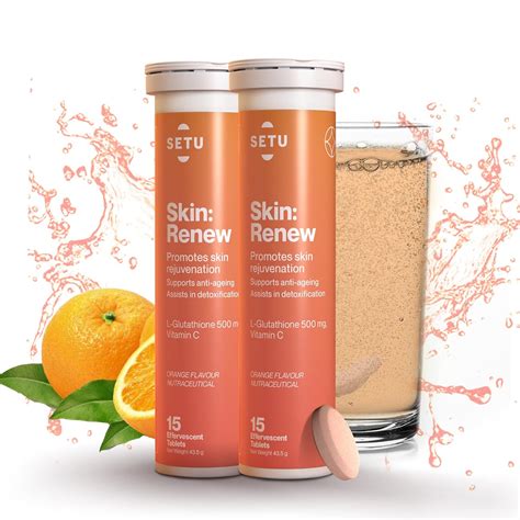 Setu Skin Renew, Glutathione Tablets With Vitamin C, Gluta Fizz ...