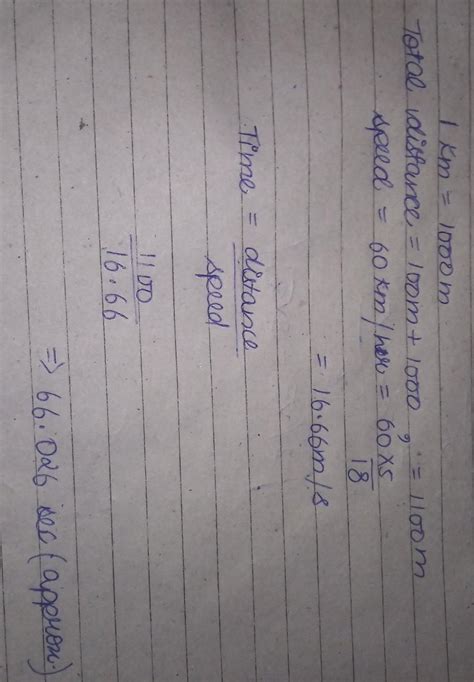 A train 100m long is moving with a constant velocity of 90km/h. Find ...
