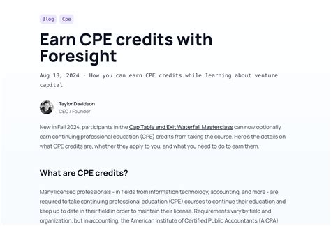 What Are Cpe Credits