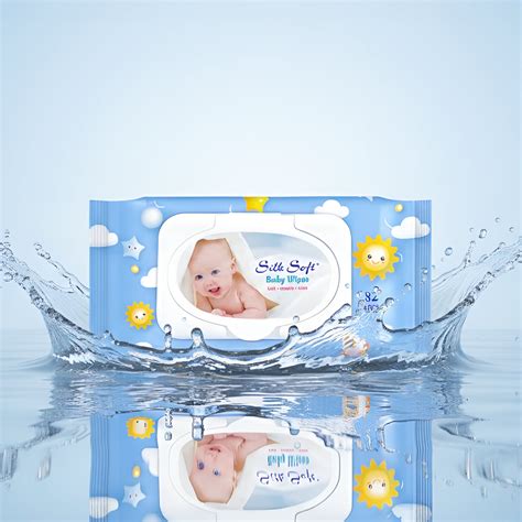 Silk Soft Baby Wipes 82pcs with Lid | Easy One-Hand Use