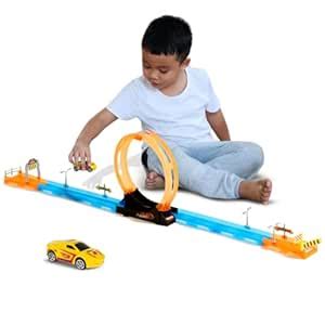 Buy Wembley 15 Piece Multiplayer Track Set Loop Diecast Car Racing ...