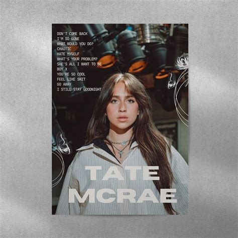 Tate Mcrae Graphic Poster Tate Mcrae Beautiful Poster Tate - Etsy Australia