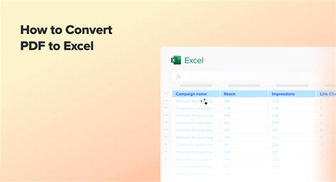 Image result for How to Convert PDF to Excel in Table Form