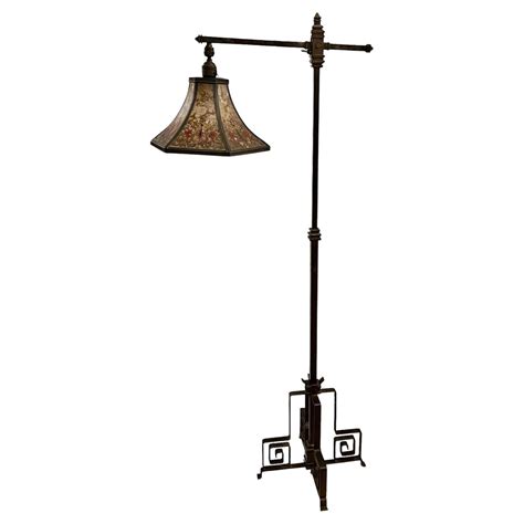 Antique Forged Iron Floor Lamp For Sale at 1stDibs | vintage cast iron ...
