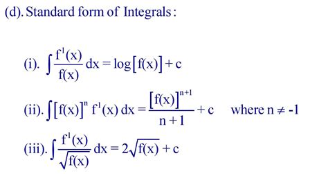 Image result for Basic Formula for Integration