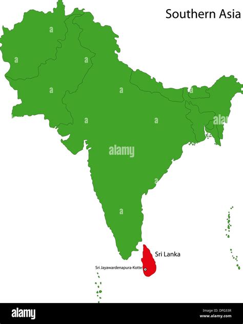 Sri Lanka map Stock Photo - Alamy