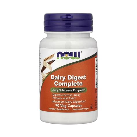 NOW Foods, Dairy Digest Complete, 90 Veg Capsules – Maple Herbs