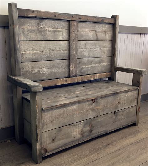 Image result for Rustic Storage Bench