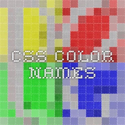 Image result for CSS All Color Names