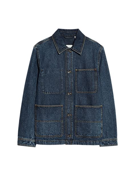 Buy Denim Contrast Collar Jacket at Marks & Spencer