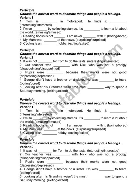 Image result for Joining Using Participle Exercises