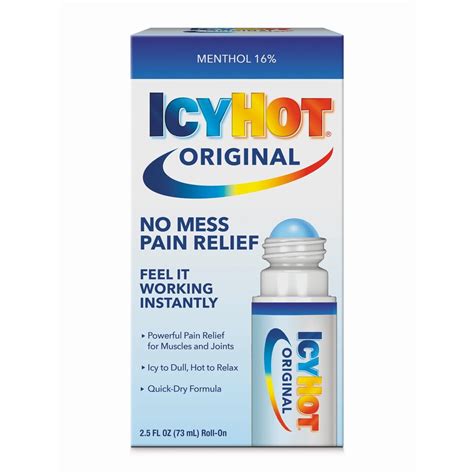 Icy Hot Original Medicated Topical Pain Reliever Liquid and Numbing ...