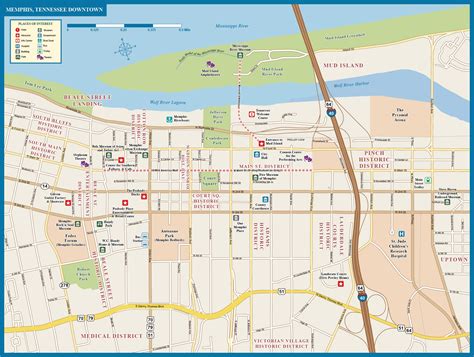 Memphis Downtown Map | Digital Vector | Creative Force
