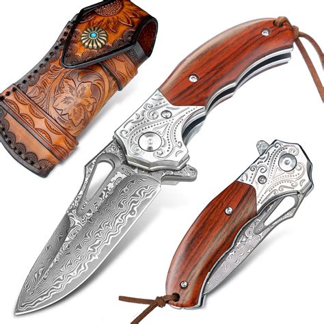 Damascus Steel Pocket Knife