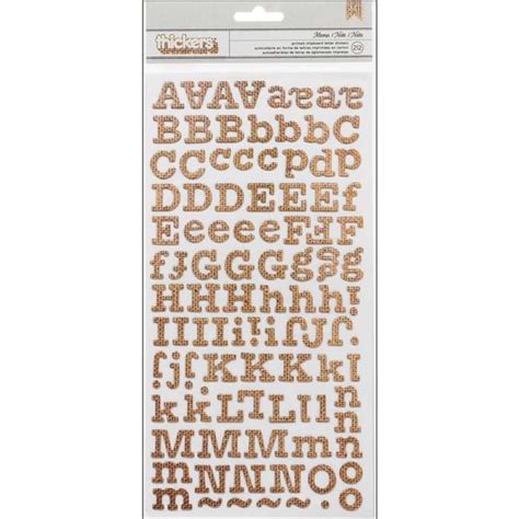 Memo - Burlap -Thickers Printed Chipboard Stickers – CRAFTERS CORNER