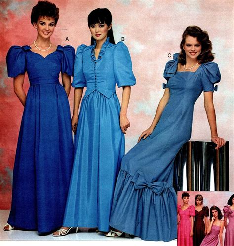 Download 80s Prom Puff Sleeve Dress Picture | Wallpapers.com