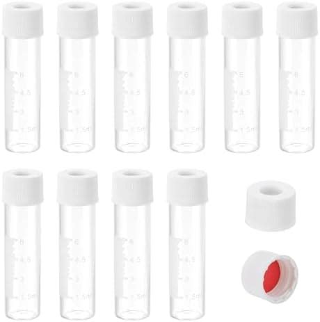 PATIKIL 8ml Autosampler Vial, 200 Pack Pre-Slit Septa HPLC/GC Vials 9 ...
