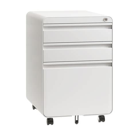 Dripex Fully Assembled 3-Drawer Mobile File Cabinet for A4 File ...