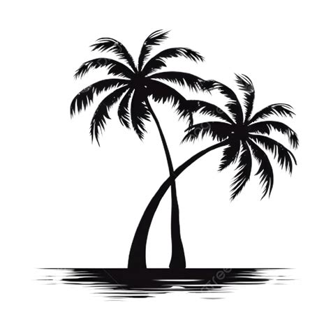 Coconut Tree Clip Art Black And White
