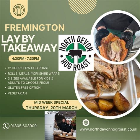 FREMINGTON POP UP HOG ROAST TAKEAWAY , FREMINGTON LAY BY, Barnstaple ...