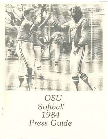 1984 Oregon State University Women's Softball Media Guide | Oregon Digital