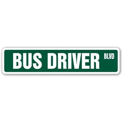 SignJoker] Bus Driver Street Sign Station Buses India | Ubuy
