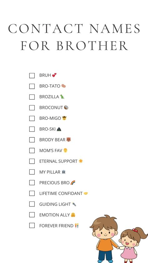 Printable List Of Contact Name Ideas - Printables Hub