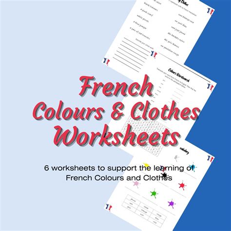 French Colours and Clothes Worksheets | Teaching Resources