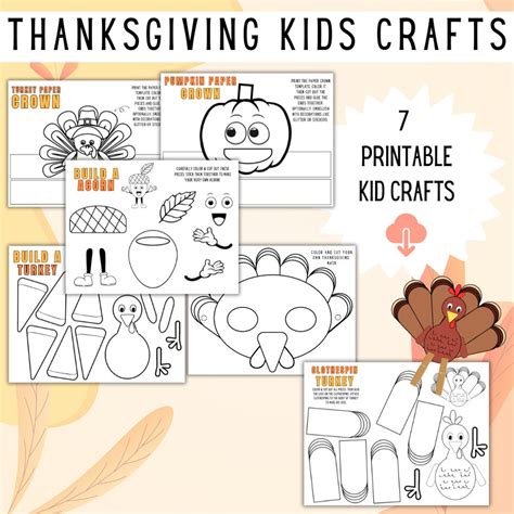 Printable Thanksgiving Crafts for Kids | Thanksgiving Printable ...
