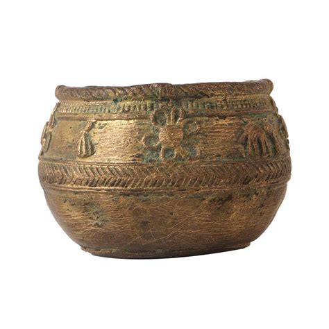 Tempting Brass Rice Measurement Bowl for Decoration