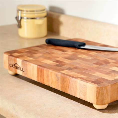 17 x 13 Professional End Grain Cutting Board with Feet - Walmart.com