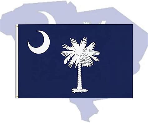 South Carolina Flag 3x5 FT Outside, SC State Flags Embroidered Heavy ...