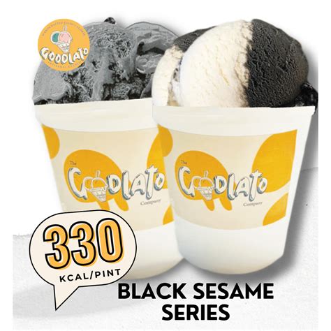 330 kcal/pint BLACK SESAME SERIES Goodlato Low Calorie Ice Cream [No ...