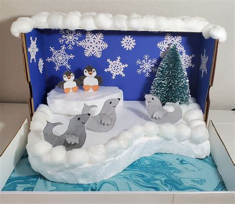 Artic Habitat project | Diorama kids, Habitats projects, Craft projects for kids