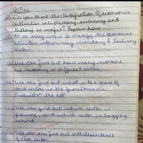 do you think the classification of economic activities into Primary ...