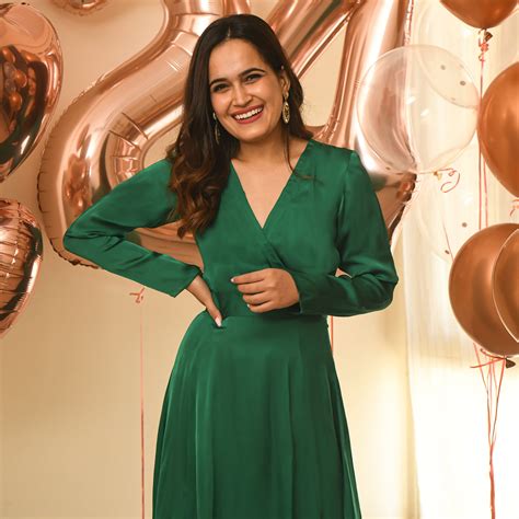 Holly Green V Neck Long Gown Dress For Women Online – Ordinaree