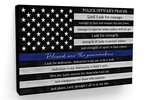 Police Officer Sign | 20x30 Ready-to-Hang Canvas Wall Art, Law ...