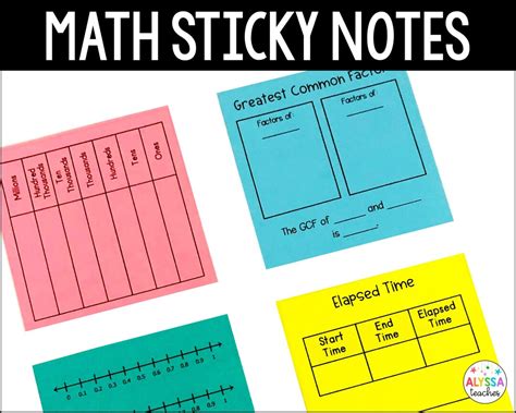 Image result for Math Sticky Notes