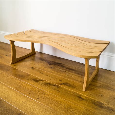 Solid Oak and Walnut Wavy Coffee Tables - Liv Cornall Design — Liv ...
