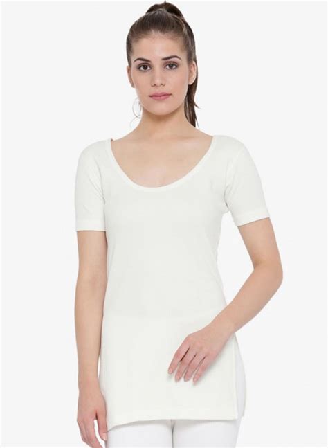 Buy Women Off White Solid Thermal Vest Online in India - Monte Carlo