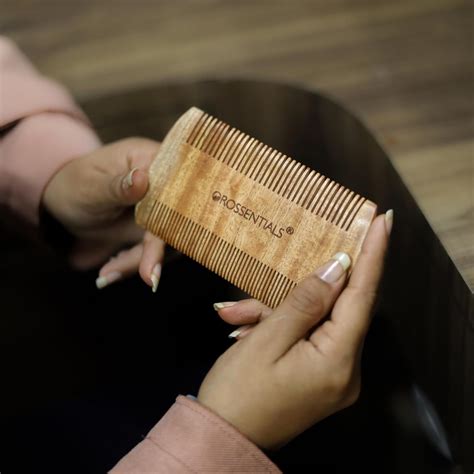 Buy OROSSENTIALS Lice Hair Comb Double Sided Hair and Beard Neem Wood ...