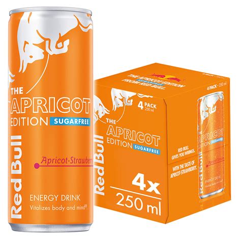 Red Bull The Summer Edition Sugarfree Apricot-Strawberry Energy Drink 4 ...