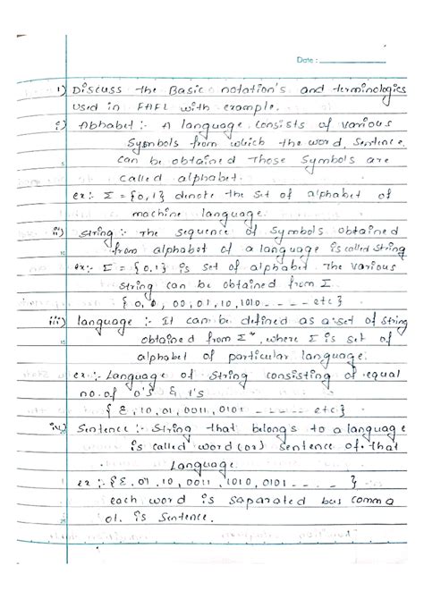 Automata and computability - Date: 1) Discuss the Basic and ...